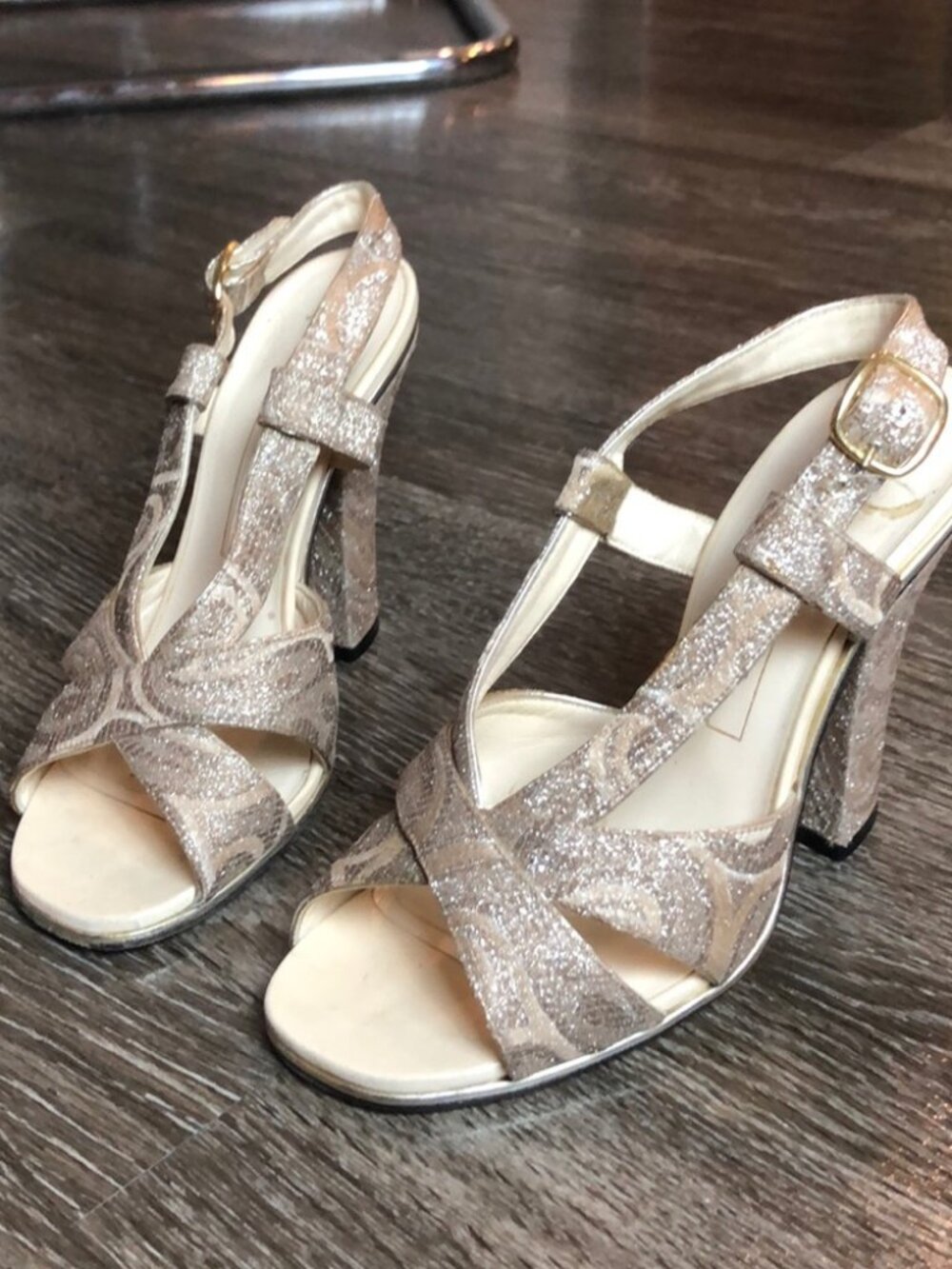 Vintage Marc Jacobs Metallic Slingback Heels 38